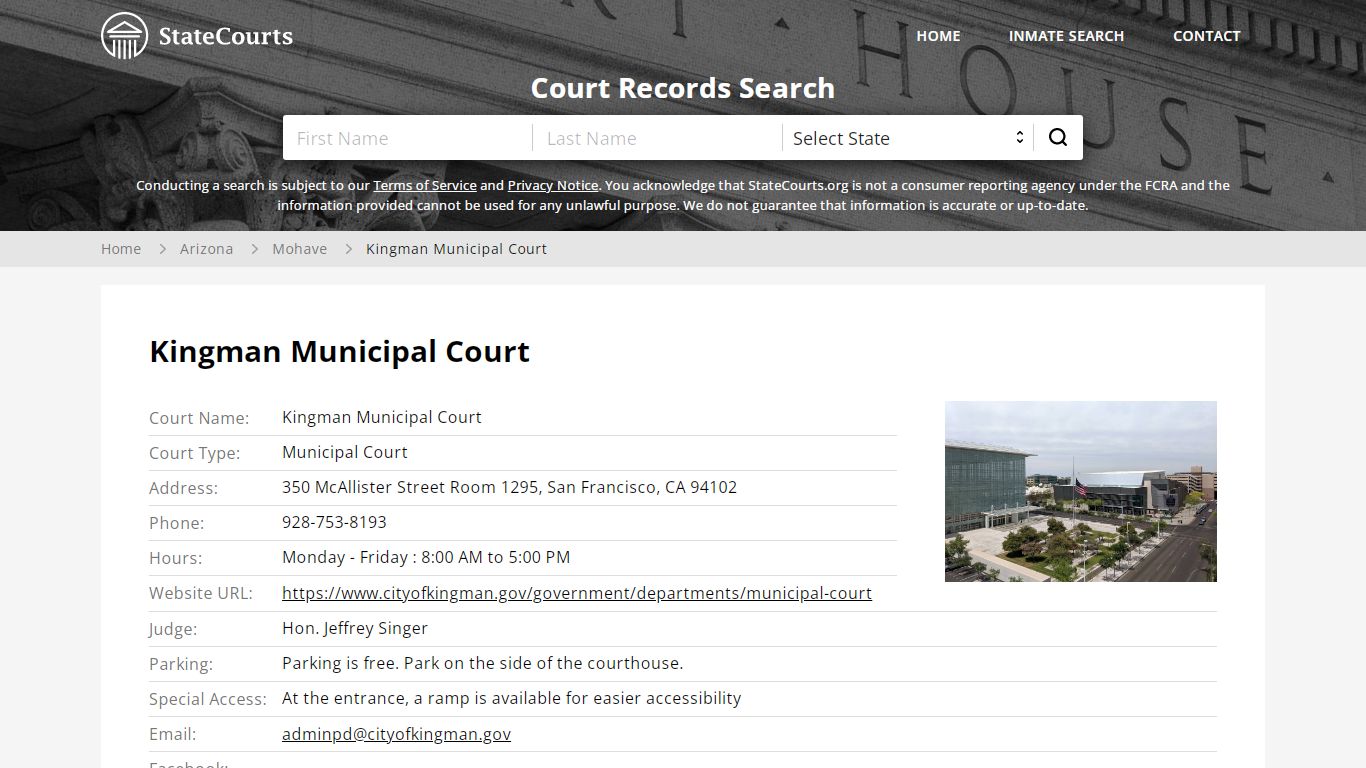 Kingman Municipal Court, Mohave County, AZ - StateCourts